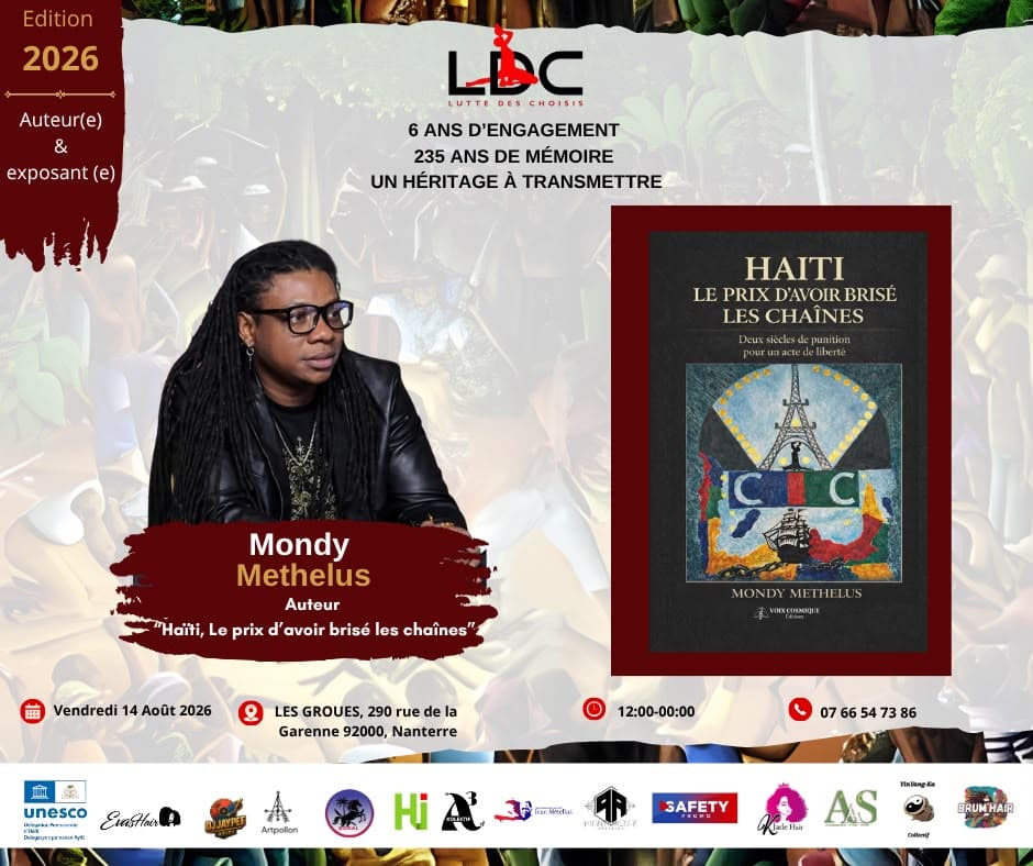 Mondy Methelus et son ouvrage Haïti, le prix d’avoir brisé les chaînes